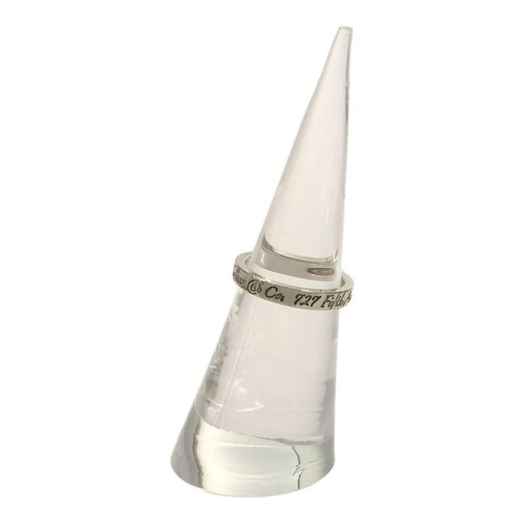 Tiffany & Co New York Notes Narrow Ring #8 new York 727 Fifth Avenue 925 Silver